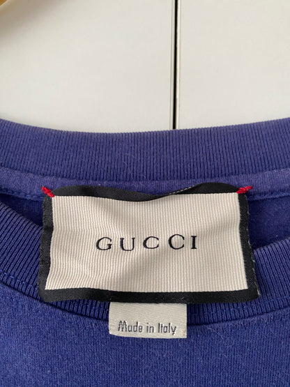 Gucci Interlocking G Blue Cotton T Shirt