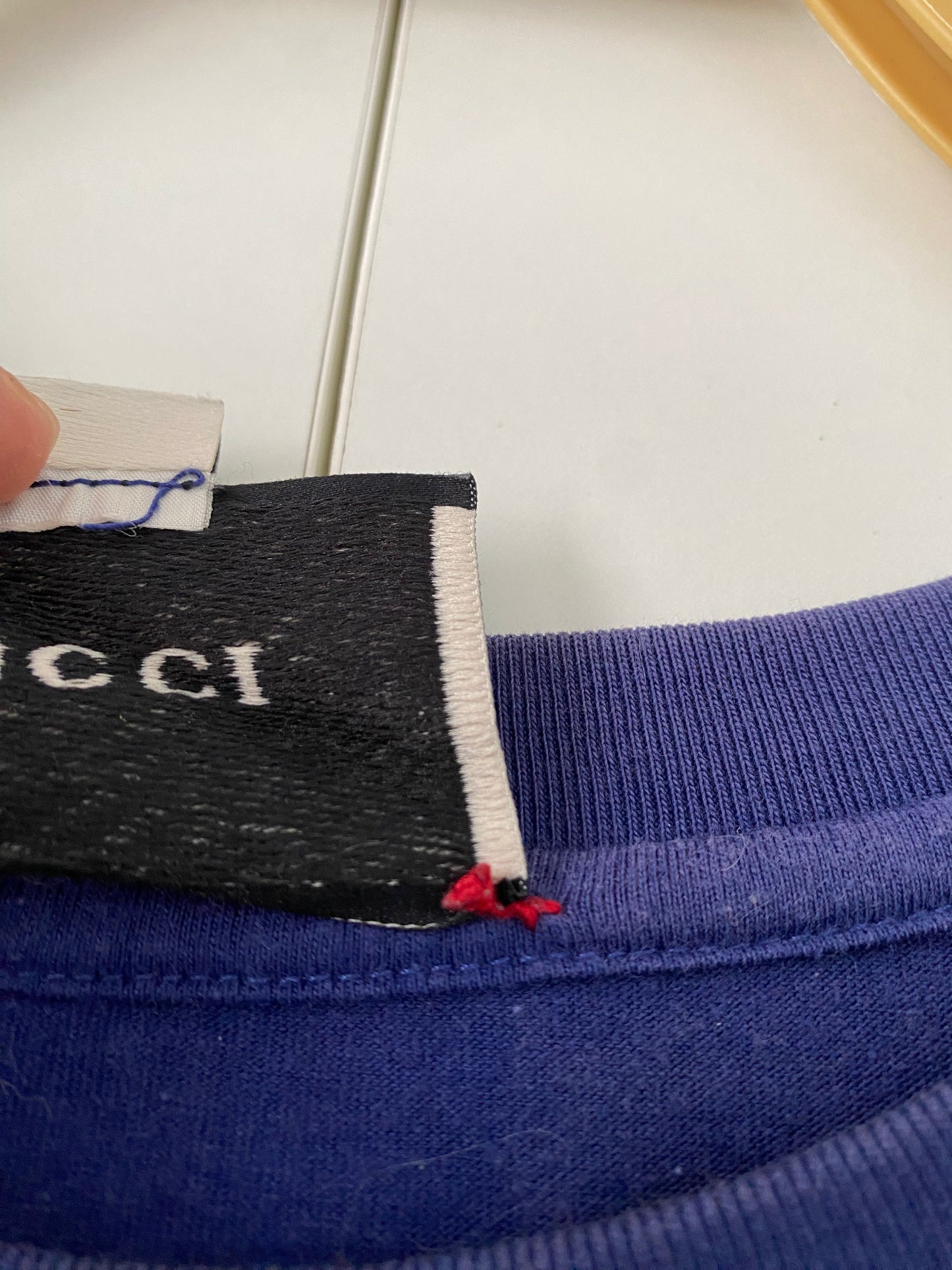 Gucci Interlocking G Blue Cotton T Shirt