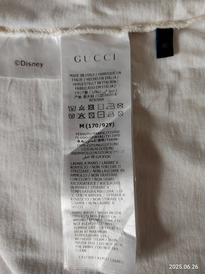 Gucci Disney Donald Duck  Off White Cotton T Shirt  M Regular Fit
