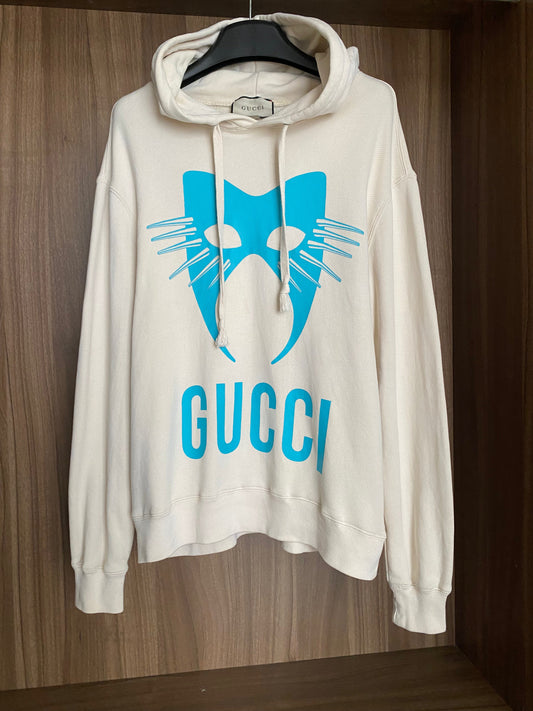 Gucci Ivory Mask Hooded Sweatshirt