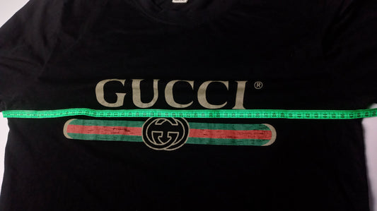Gucci Logo Black Cotton T Shirt