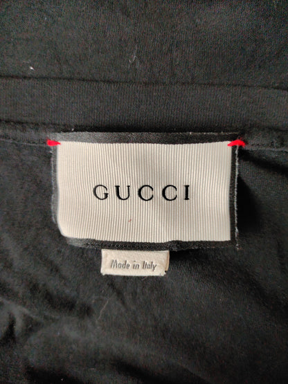 Gucci Logo Black Cotton T Shirt