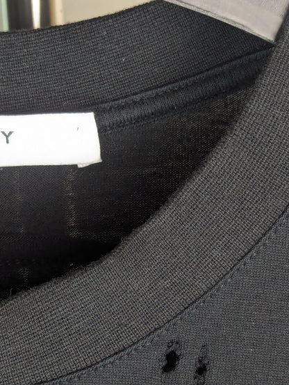 Givenchy Distressed Logo Black Cotton S Oversized