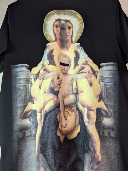 Givenchy Black Virgin Mary Graphic T Shirt M