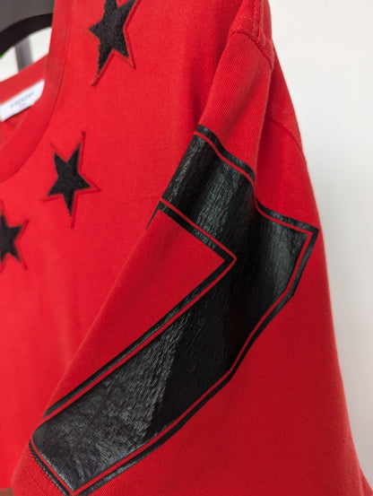 Givenchy 47 Stars Cotton Red T Shirt Medium