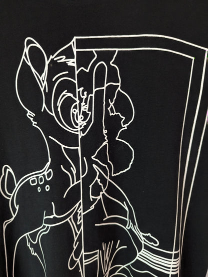Givenchy Bambi White Outline Print Cotton S Oversized
